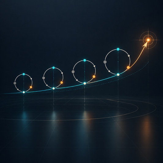 Iterative experiment loops progressing toward a goal for Experiment Partner